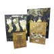 12 sacs cadeaux bleu nuit motif chaussettes de noël dorées 17.5x8x23.5cm