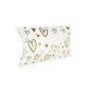6 boîtes cadeaux berlingot blanches motifs cœurs dorés 12x20x5cm - 11261