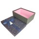 Boîte cadeaux de couleur grise et bleu nuit motif terrazzo doré 21x14x8cm