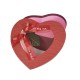 Grande boîte cadeaux à fenêtre en forme de coeur couleur rouge bordeaux 20x22x9cm