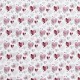 Lot de 2 rouleaux de papier cadeaux blanc motif de cœurs roses 70x100cm