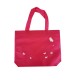 12 sacs cabas intissés rose foncé motifs coeur avec soufflet 36+10x32cm - 15102