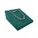 Support bijoux en suédine vert émeraude pour pendentif