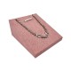 Support bijoux en suédine rose pour pendentif