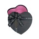 Boîte cadeaux en forme de coeur couleur noire 15x18x7.5cm