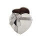 Petite boîte cadeaux en forme de coeur grise 13x15x6cm