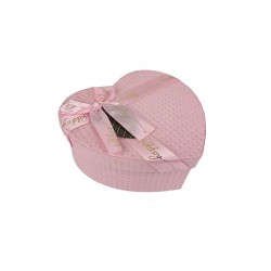 Petite boîte cadeaux en forme de coeur rose 13x15x6cm