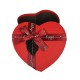 Petite boîte cadeaux en forme de coeur rouge 13x15x6cm