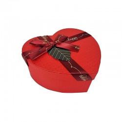 Boîte cadeaux en forme de coeur couleur rouge 15x18x7.5cm