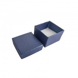 24 petits écrins pour bagues de couleur bleu gris 5x5cm - 10256