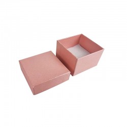 24 petits écrins pour bagues de couleur rose tendre 5x5cm - 10261