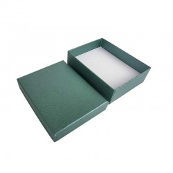 12 petites boîtes à bijoux vert sapin pour parures 7x9cm