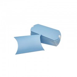 25 petites boîtes berlingot en carton bleu ciel 8x13x3.5cm - 11525
