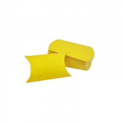 25 petites boîtes berlingot en carton jaune 8x13x3.5cm - 11527