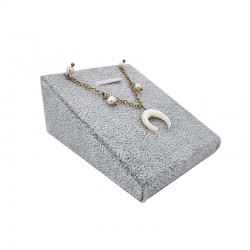 Support bijoux en velours gris pour pendentif - 6215