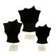 3 Bustes acrylique noirs - 2926