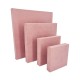Lot de 4 volumes carrés en suédine rose