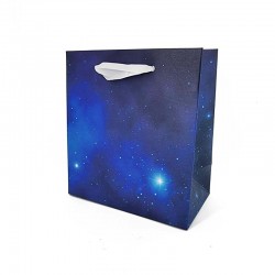 6 petits sacs cadeaux motif nuit étoilée 11x6x12cm
