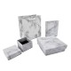 6 petits sacs cadeaux motif marbré gris clair 11x6x12cm - 12246
