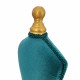 Petit porte collier en forme de buste couturière en velours bleu canard