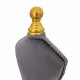 Petit porte collier en forme de buste couturière en velours gris anthracite