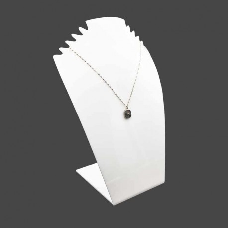 Buste bijoux pour colliers en acrylique blanc grande taille