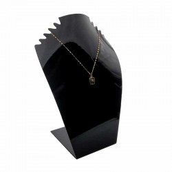 Buste bijoux pour colliers en acrylique noir grande taille - 3183