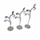 3 arbres à bijoux en métal chromé pour boucles d'oreilles ( 2 paires)