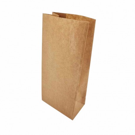 25 sacs en papier kraft brun SOS 10x6x23cm - 5994