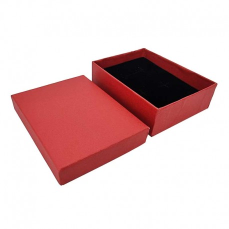 12 petites boîtes à bijoux pour parures 7x9cm - rouge grenadine-10296