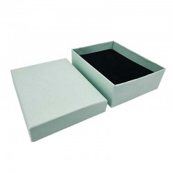 12 petites boîtes à bijoux pour parures 7x9cm - vert d'eau