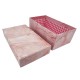 2 Boîtes cadeaux rectangulaires rose dragée marbré 14.5x8.5x5cm