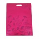 12 grands sacs non-tissés rose foncé imprimé de roses 35x44cm