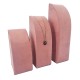 3 présentoirs rectangulaires en suédine rose pour chaîne et pendentif