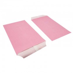 100 petites pochettes en papier kraft rose clair 8x15cm