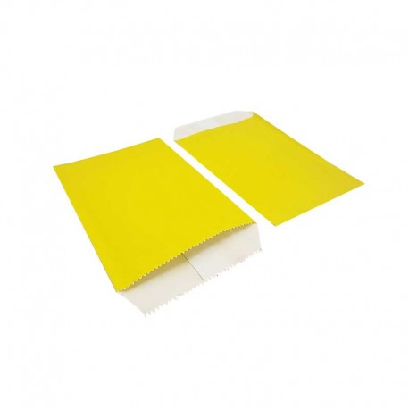 100 pochettes en papier kraft jaune 10x15cm