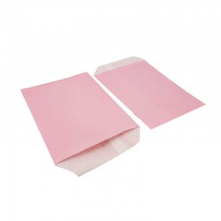 100 sachets cadeaux en papier kraft rose clair 13x18cm