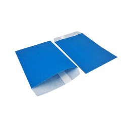 100 sachets cadeaux en papier kraft bleu roi 13x18cm