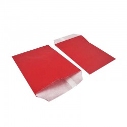 100 sachets cadeaux en papier kraft rouge 13x18cm