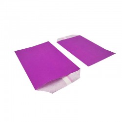 100 sachets cadeaux en papier kraft violet 13x18cm