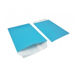 100 sachets cadeaux en papier kraft bleu azur 13x18cm
