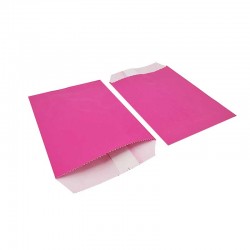100 sachets cadeaux en papier kraft rose fuchsia 13x18cm