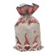 1 grand sac bourse en toile de jute motif de noël à carreaux rouges