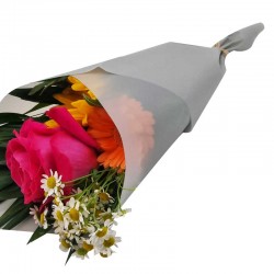 Papier d'emballage de fleurs 20 feuilles 58x58cm - gris souris