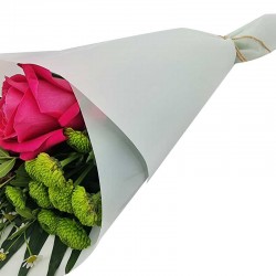 Papier d'emballage de fleurs 20 feuilles 58x58cm - vert d'eau