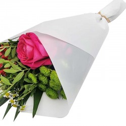Papier d'emballage de fleurs 20 feuilles 58x58cm - blanc