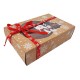 6 boîtes cadeaux à fenêtre motif bonhomme de neige et sapin 18x12x5 cm