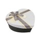 Boîte cadeaux vide en forme de cœur gris motif terrazzo 25x28x11cm