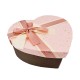 Grand coffret cadeaux vide en forme de cœur rose motif terrazzo 25x30x13cm
