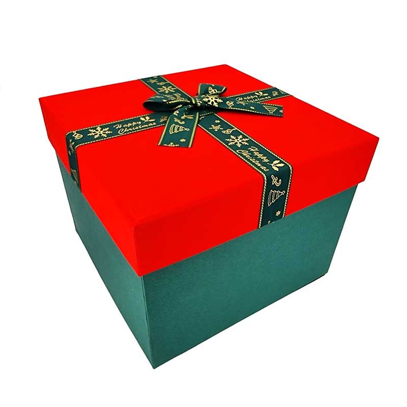 Grande boîte cadeaux de Noël grande hauteur, Boîte verte et rouge